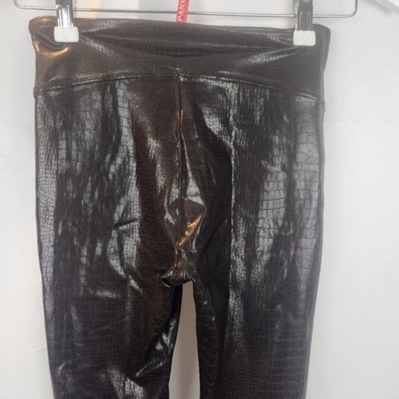 SPANX snake print leggings size XS in EUC very dark brown - Picture 4 of 6